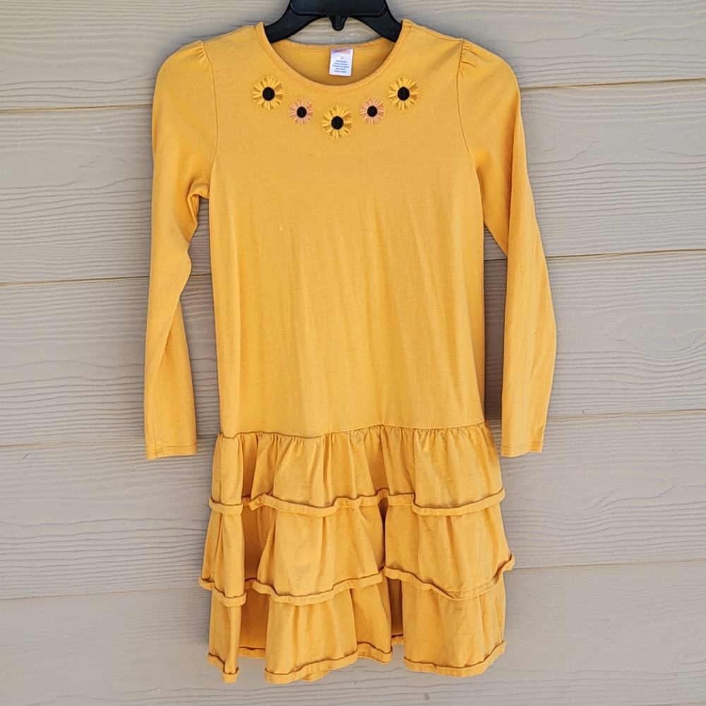 Girls Tiered Sunflower Dress - Autumn Harvest - yellow Size 12